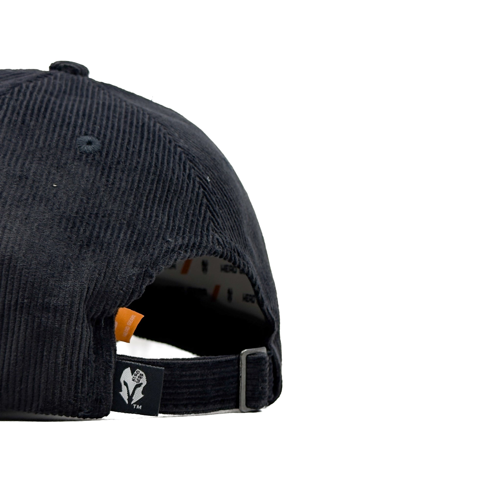 HEAD GEAR BLACK CHARCOAL GREY DUAL TONE CORD CAP