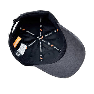 HEAD GEAR BLACK CHARCOAL GREY DUAL TONE CORD CAP