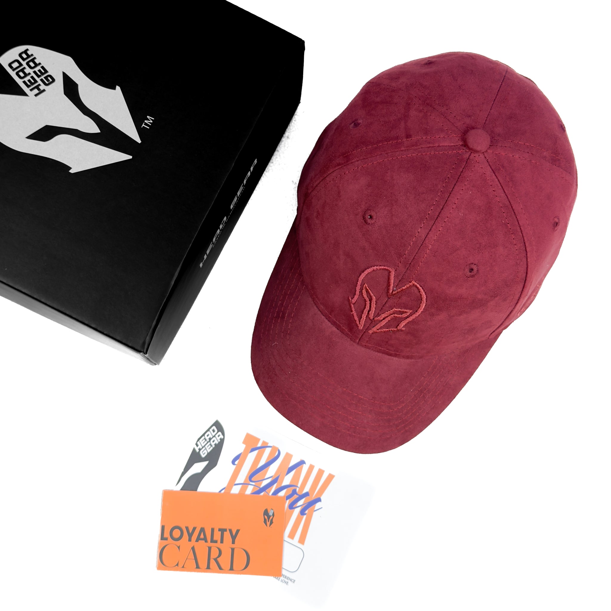 HEAD GEAR RED WINE SUPER SUEDE CAP