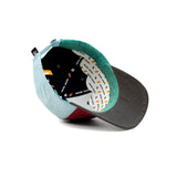 HEAD GEAR GREY RED FIESTA FOUR CAP SUEDE EDITION