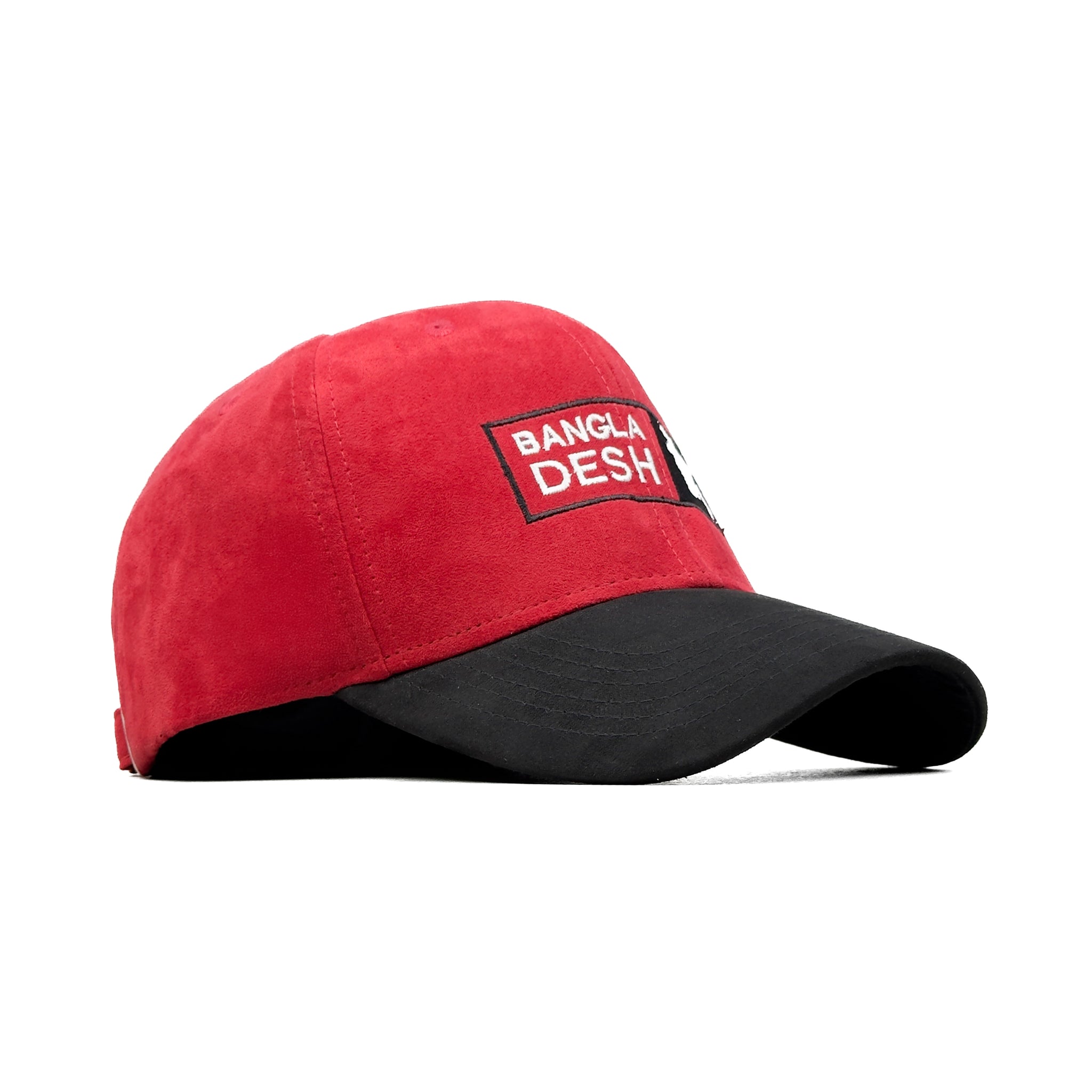 HEAD GEAR BANGLADESH RED BLACK SUEDE CAP