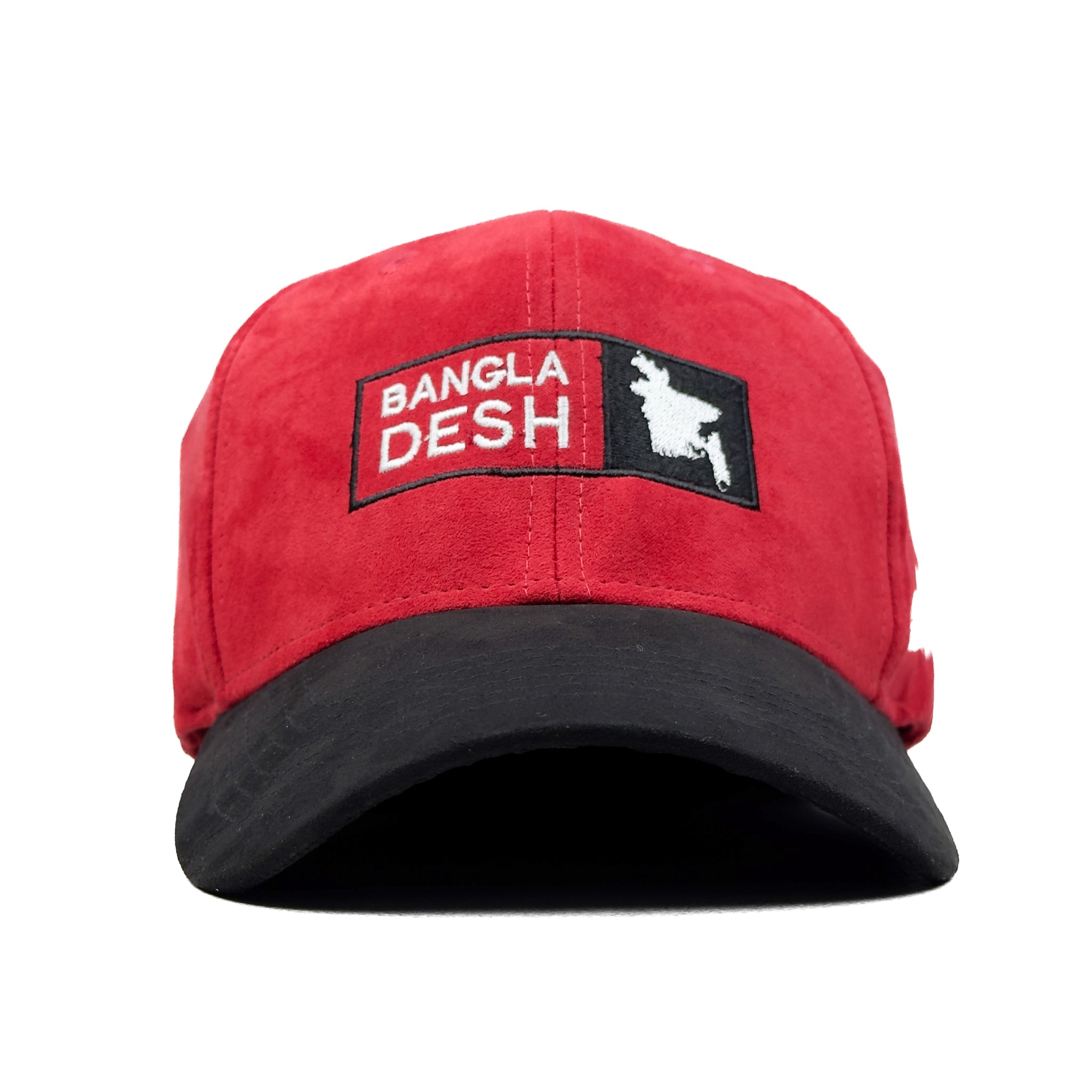 HEAD GEAR BANGLADESH RED BLACK SUEDE CAP