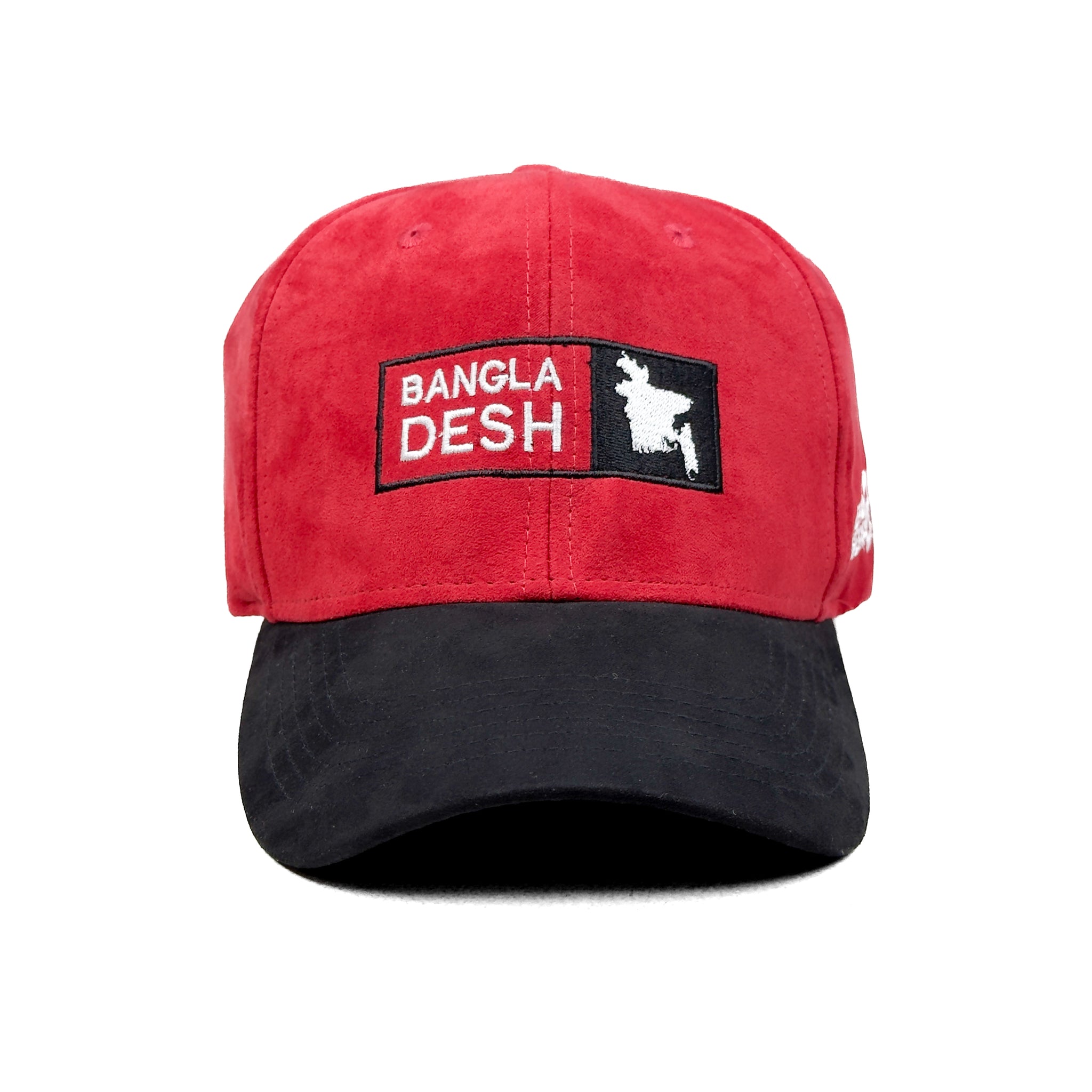 HEAD GEAR BANGLADESH RED BLACK SUEDE CAP