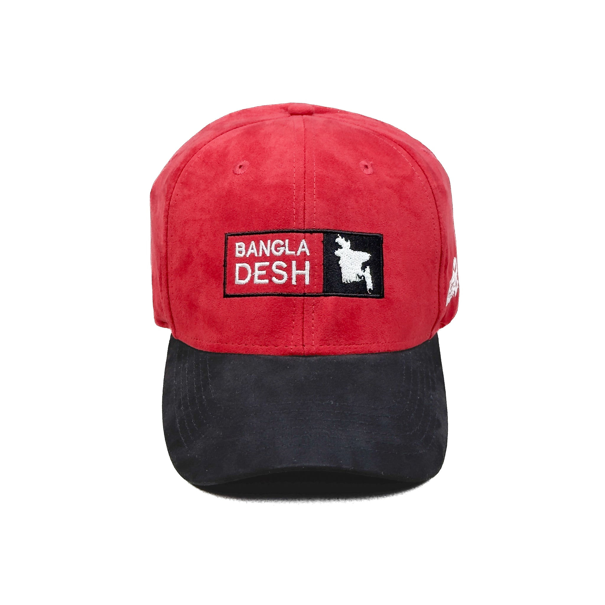 HEAD GEAR BANGLADESH RED BLACK SUEDE CAP