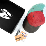 HEAD GEAR GREY RED FIESTA FOUR CAP SUEDE EDITION