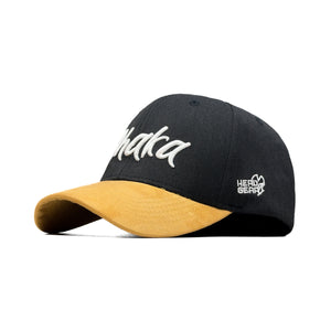 HEAD GEAR DHAKA CHARCOAL BLACK YELLOW CAP