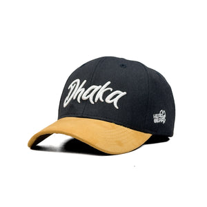 HEAD GEAR DHAKA CHARCOAL BLACK YELLOW CAP