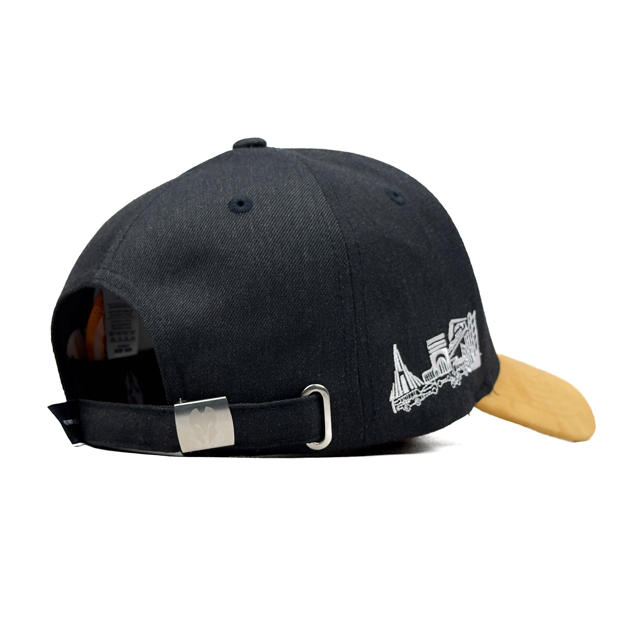 HEAD GEAR DHAKA CHARCOAL BLACK YELLOW CAP