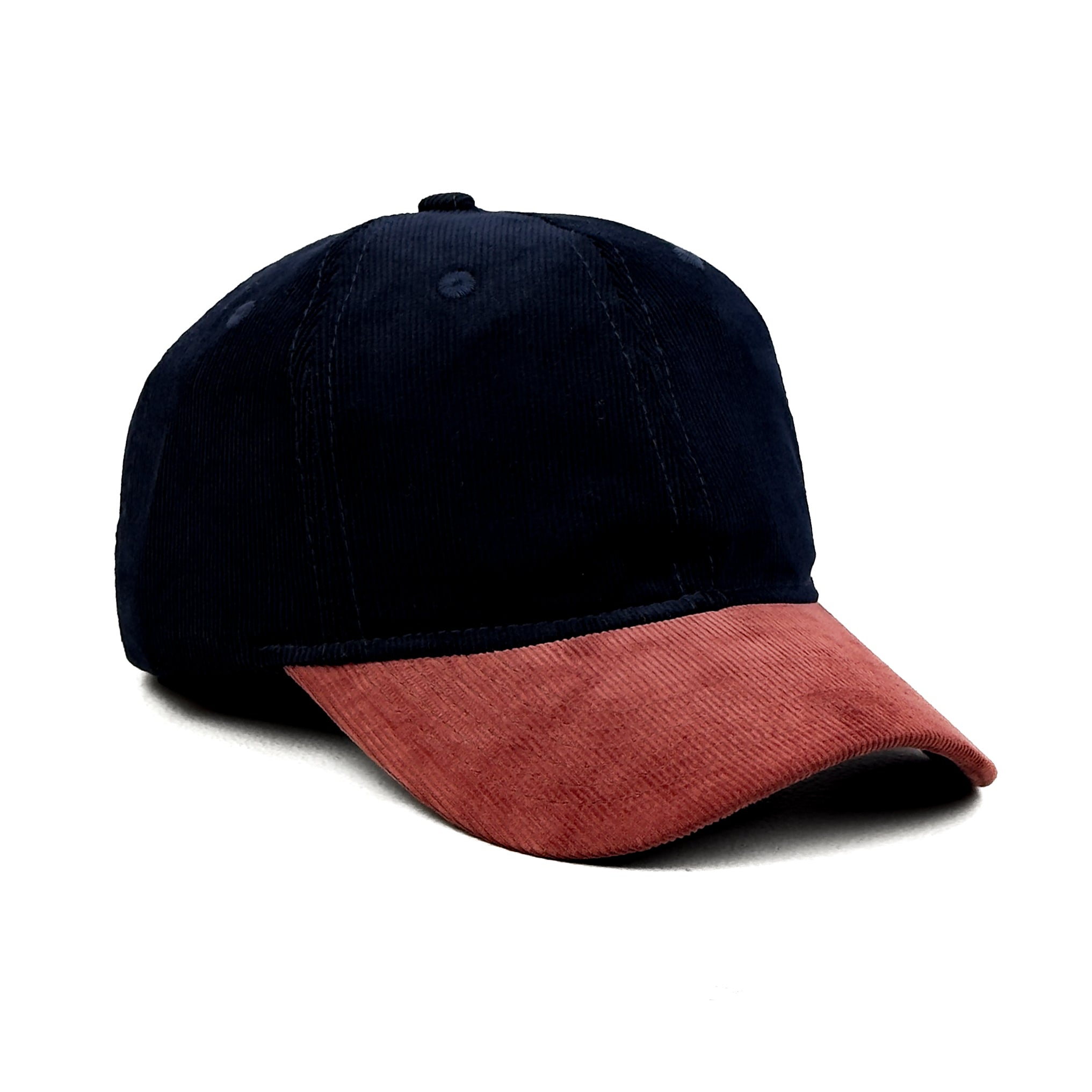 HEAD GEAR NAVY BURN RED DUAL TONE CORD CAP