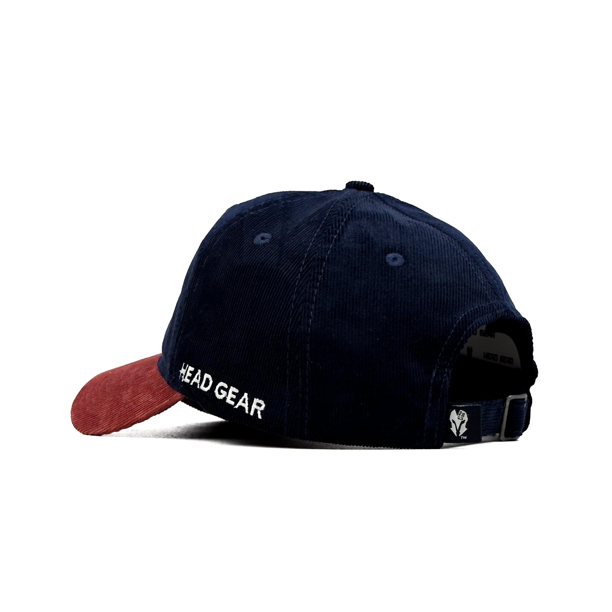 HEAD GEAR NAVY BURN RED DUAL TONE CORD CAP