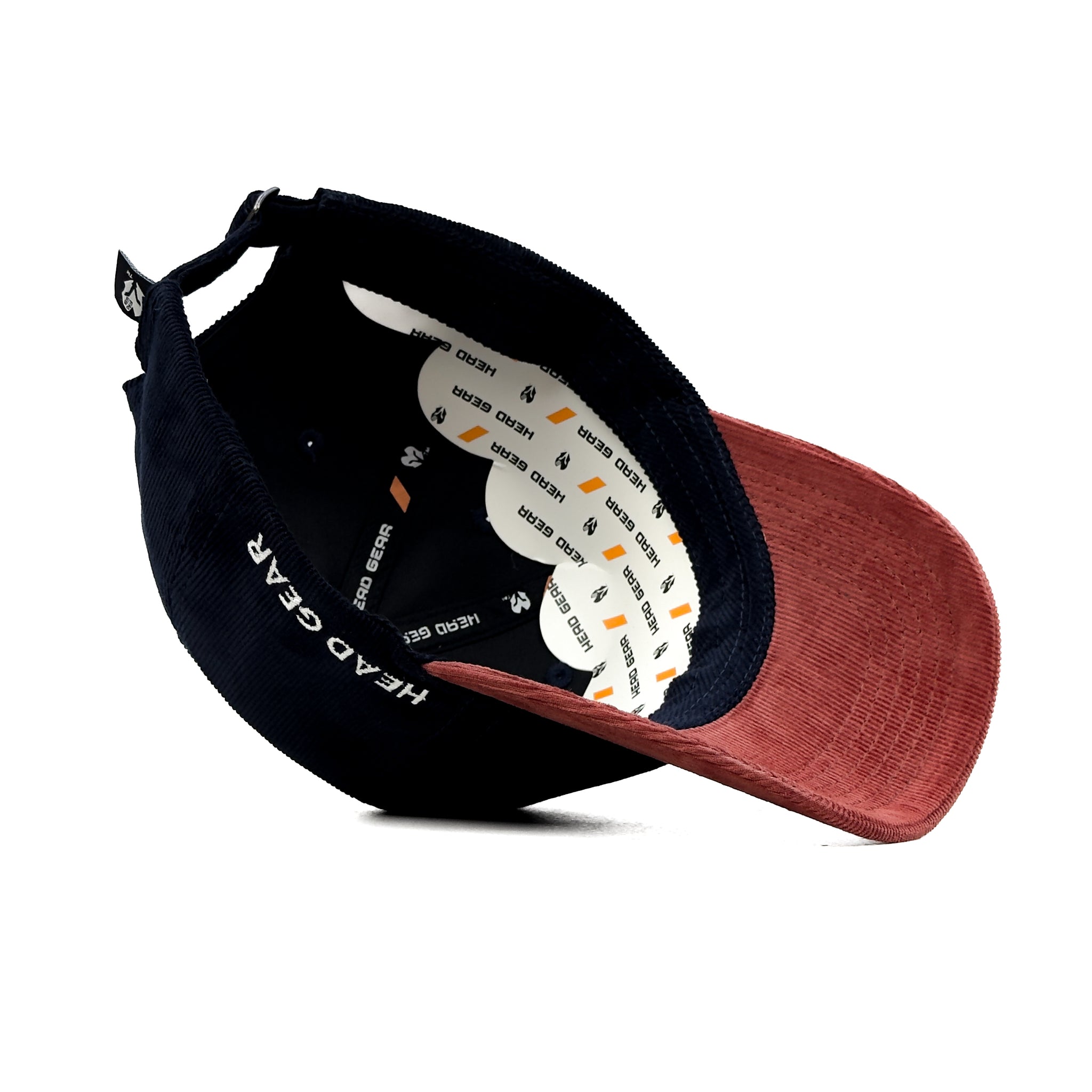 HEAD GEAR NAVY BURN RED DUAL TONE CORD CAP