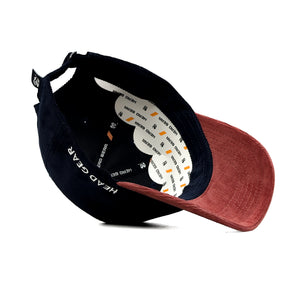 HEAD GEAR NAVY BURN RED DUAL TONE CORD CAP