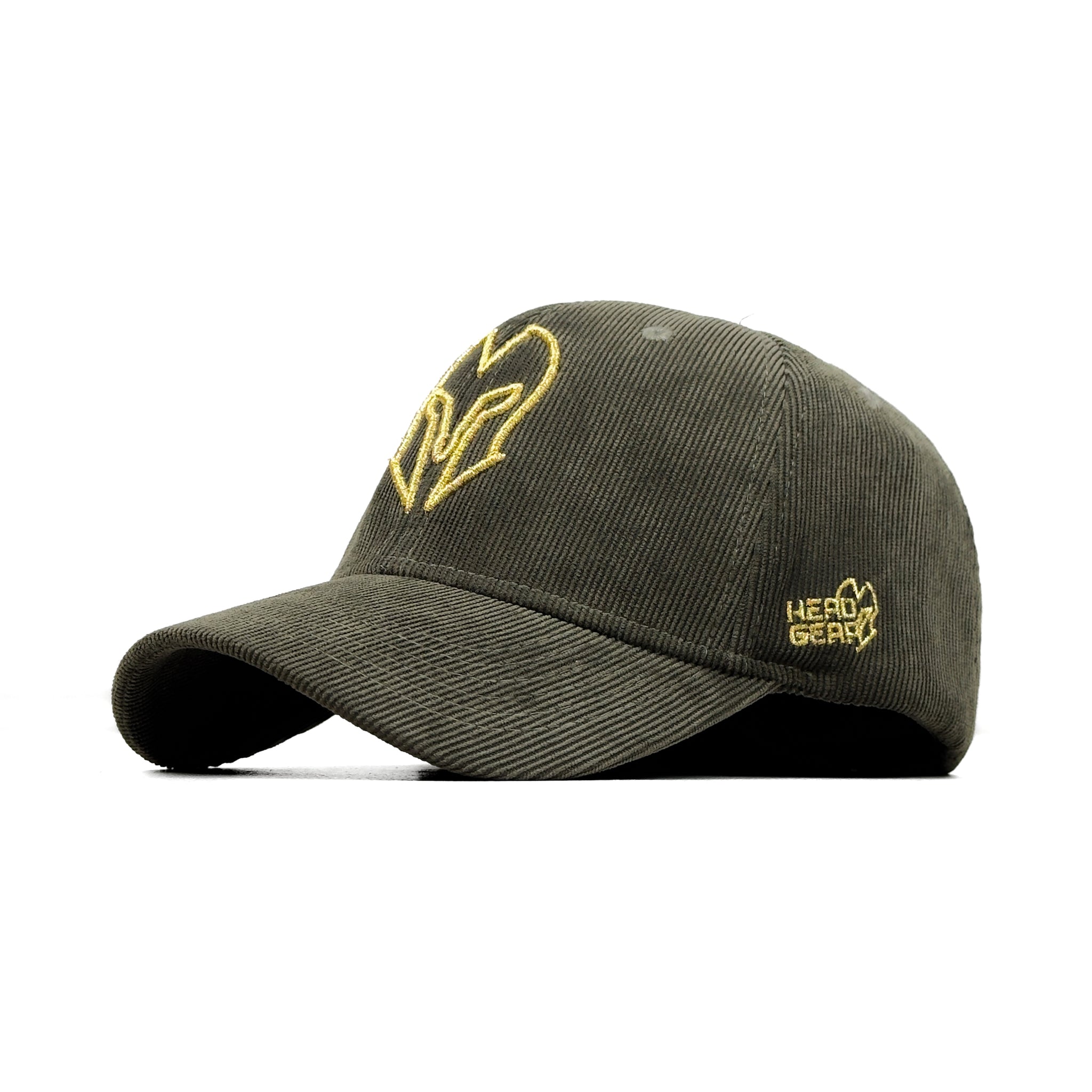 HEAD GEAR OLIVE GOLD SUEDE CORD LIMITED EDITION CAP