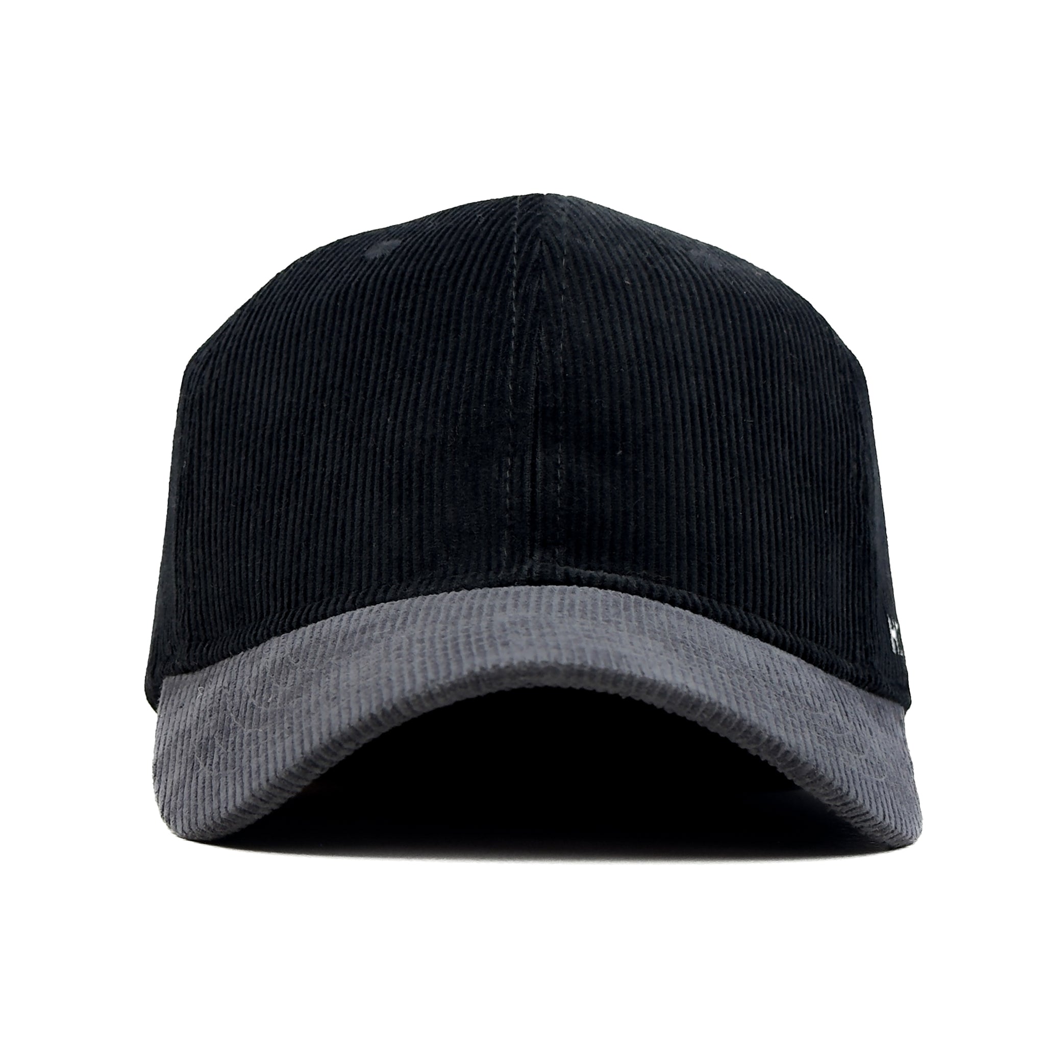 HEAD GEAR BLACK CHARCOAL GREY DUAL TONE CORD CAP