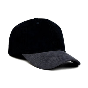 HEAD GEAR BLACK CHARCOAL GREY DUAL TONE CORD CAP