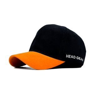 HEAD GEAR BLACK ORANGE DUAL TONE CORD CAP