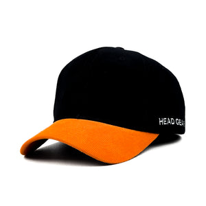 HEAD GEAR BLACK ORANGE DUAL TONE CORD CAP