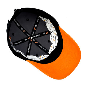 HEAD GEAR BLACK ORANGE DUAL TONE CORD CAP