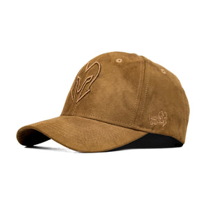 HEAD GEAR BROWN SUPER SUEDE CURVED VISOR CAP