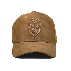 HEAD GEAR BROWN SUPER SUEDE CURVED VISOR CAP