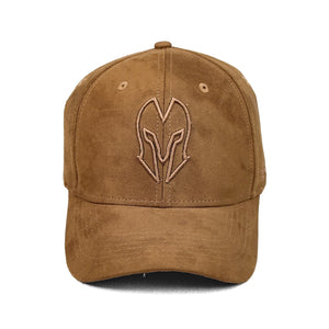 HEAD GEAR BROWN SUPER SUEDE CURVED VISOR CAP