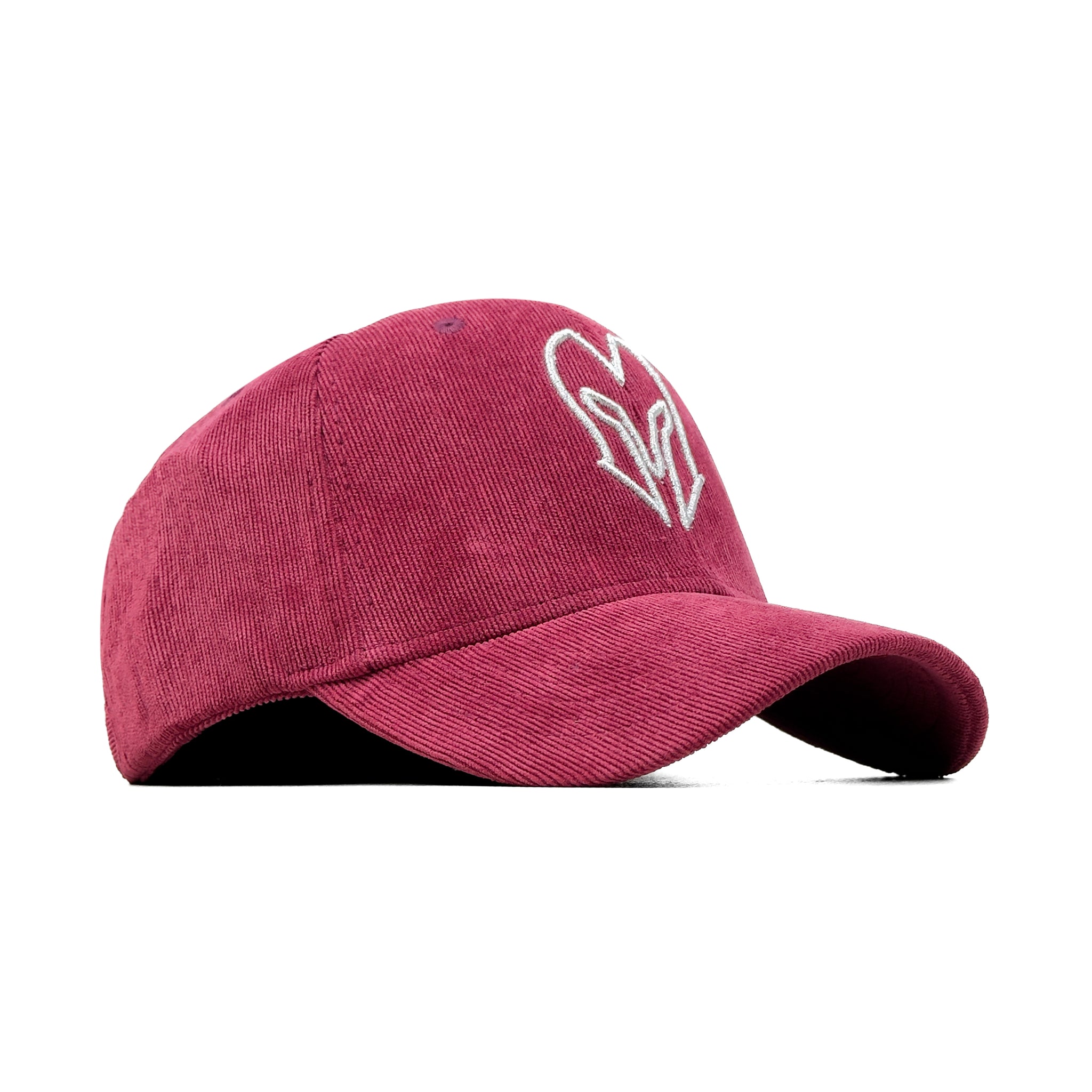 HEAD GEAR SILVER MAROON SUEDE CORD LIMITED EDITION CAP