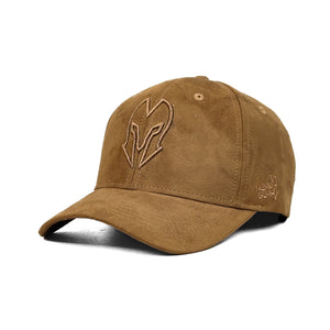 HEAD GEAR BROWN SUPER SUEDE CURVED VISOR CAP