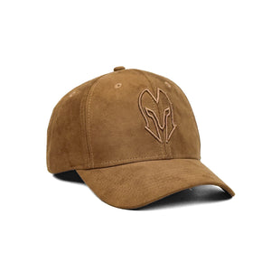 HEAD GEAR BROWN SUPER SUEDE CURVED VISOR CAP