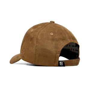 HEAD GEAR BROWN SUPER SUEDE CURVED VISOR CAP