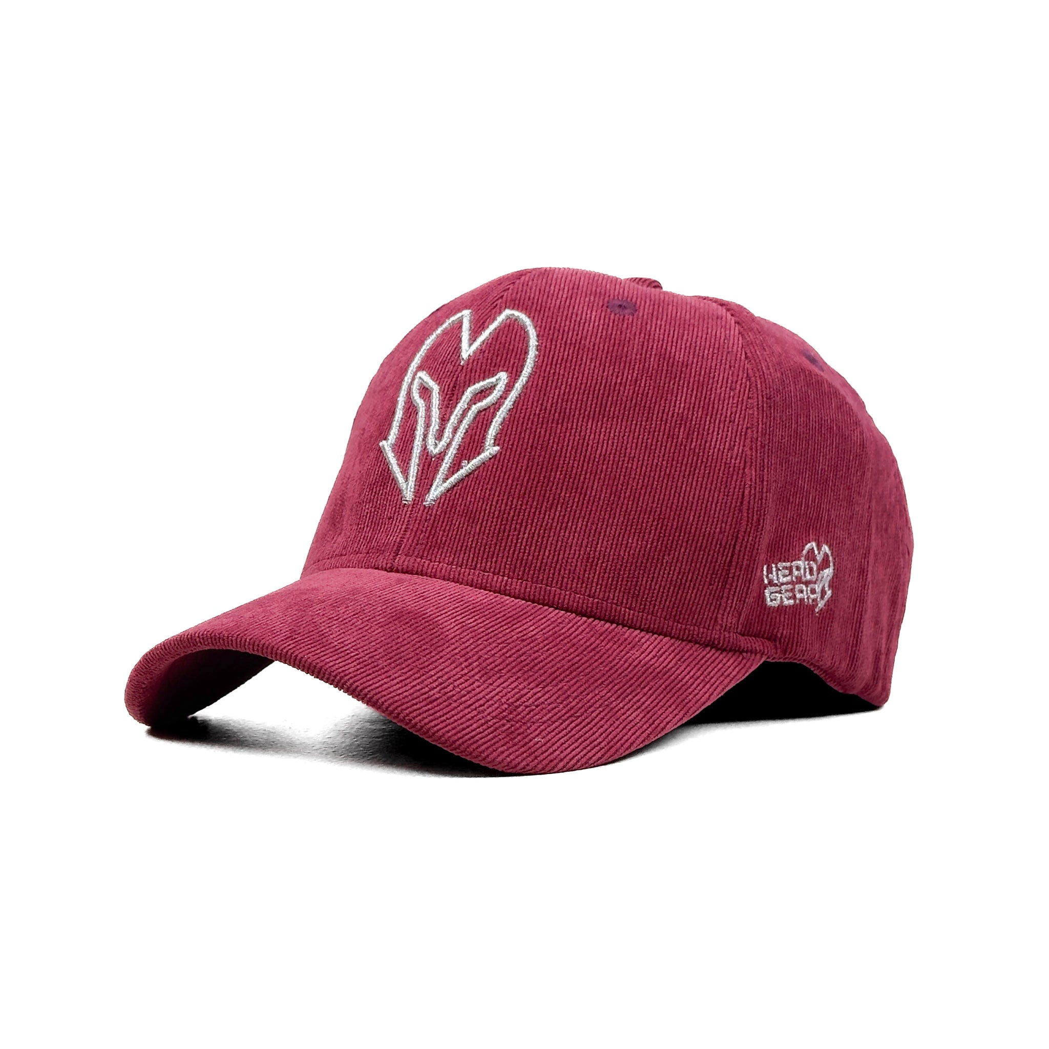 HEAD GEAR SILVER MAROON SUEDE CORD LIMITED EDITION CAP