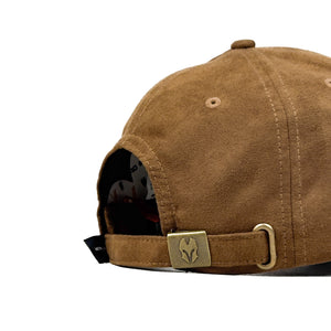 HEAD GEAR BROWN SUPER SUEDE CURVED VISOR CAP