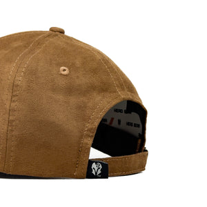 HEAD GEAR BROWN SUPER SUEDE CURVED VISOR CAP