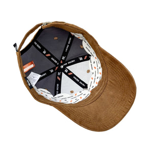 HEAD GEAR BROWN SUPER SUEDE CURVED VISOR CAP