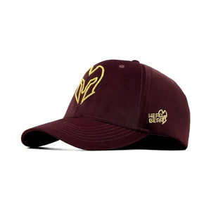 HEAD GEAR MAROON GOLD VELVET LIMITED EDITION CAP