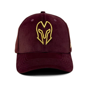 HEAD GEAR MAROON GOLD VELVET LIMITED EDITION CAP