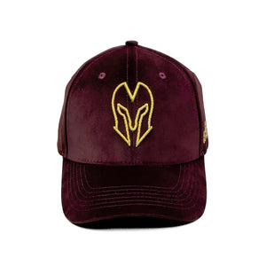 HEAD GEAR MAROON GOLD VELVET LIMITED EDITION CAP