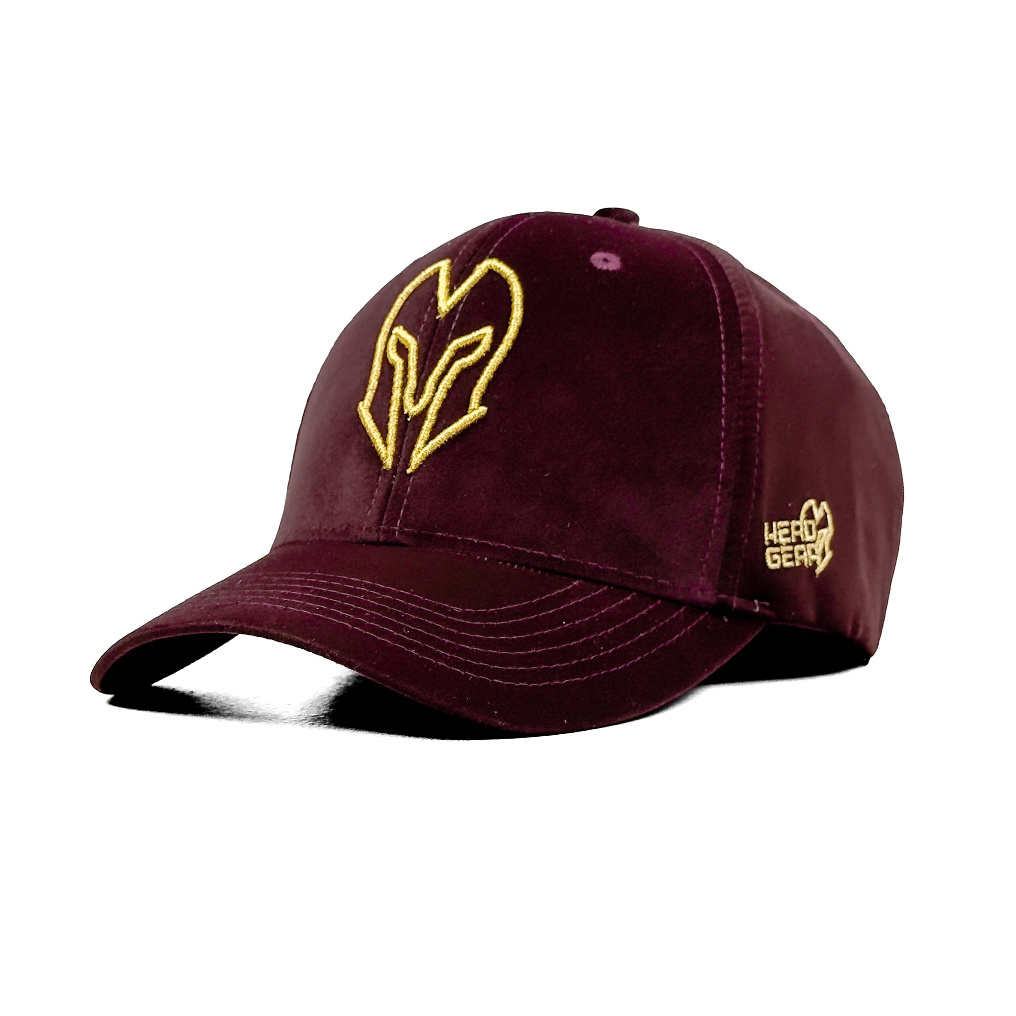 HEAD GEAR MAROON GOLD VELVET LIMITED EDITION CAP