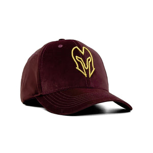 HEAD GEAR MAROON GOLD VELVET LIMITED EDITION CAP