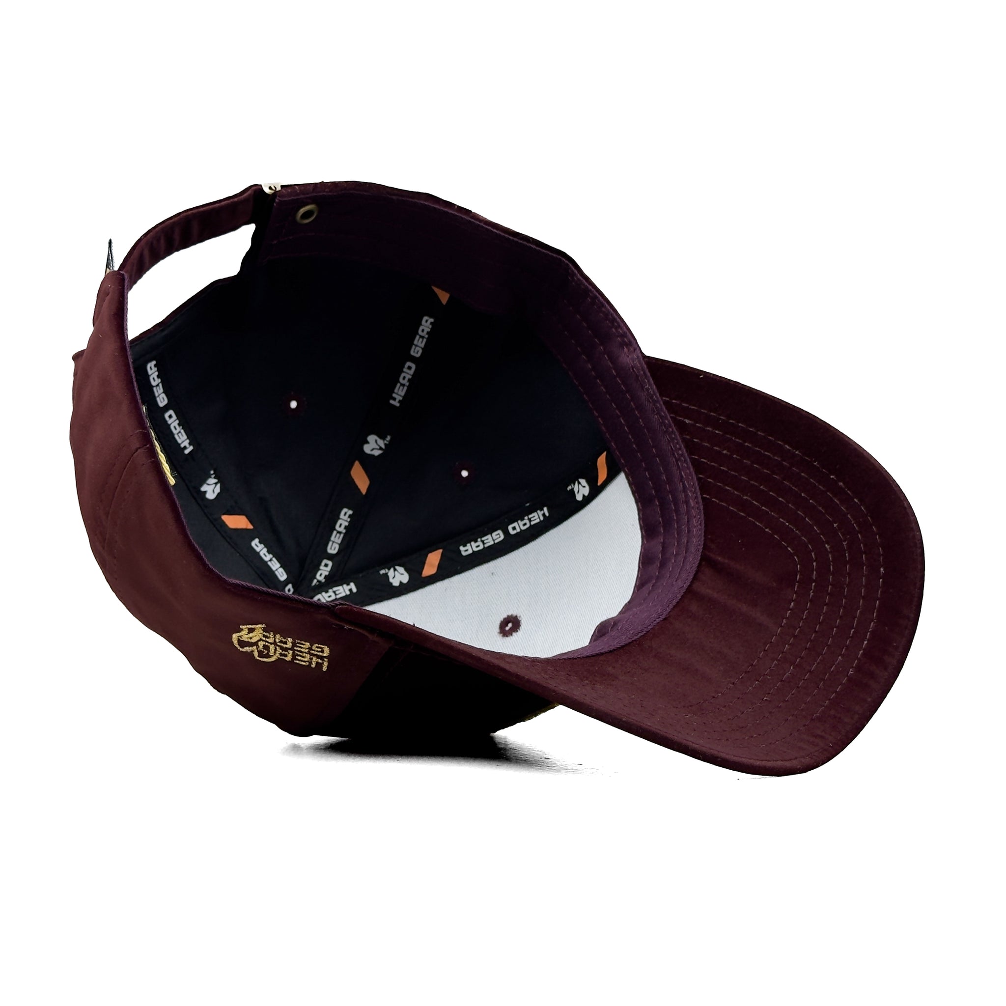 HEAD GEAR MAROON GOLD VELVET LIMITED EDITION CAP