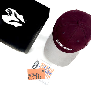 HEAD GEAR MAROON GREY DUAL TONE CAP