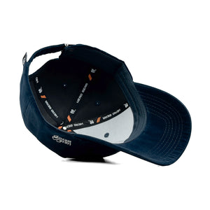 HEAD GEAR SILVER NAVY BLUE VELVET LIMITED EDITION CAP