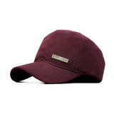 HEAD GEAR MAROON RUSTIC METAL PATCH CAP