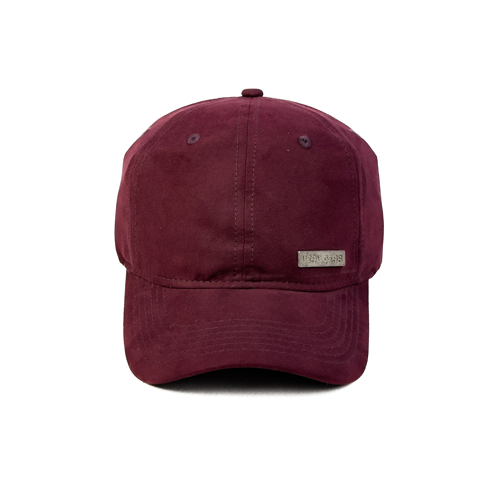 HEAD GEAR MAROON RUSTIC METAL PATCH CAP