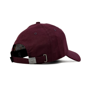 HEAD GEAR MAROON RUSTIC METAL PATCH CAP