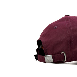 HEAD GEAR MAROON RUSTIC METAL PATCH CAP