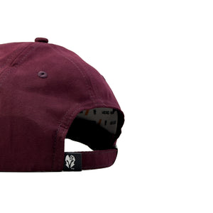 HEAD GEAR MAROON RUSTIC METAL PATCH CAP