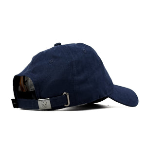 HEAD GEAR NAVY BLUE RUSTIC METAL PATCH CAP