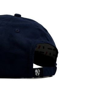 HEAD GEAR NAVY BLUE RUSTIC METAL PATCH CAP