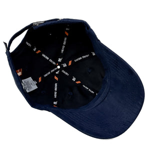 HEAD GEAR NAVY BLUE RUSTIC METAL PATCH CAP