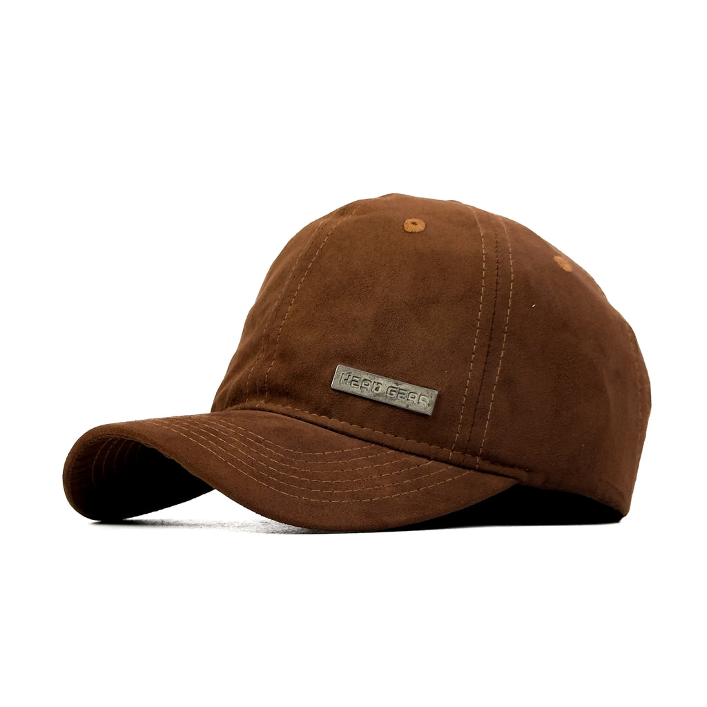 HEAD GEAR BROWN RUSTIC METAL PATCH CAP